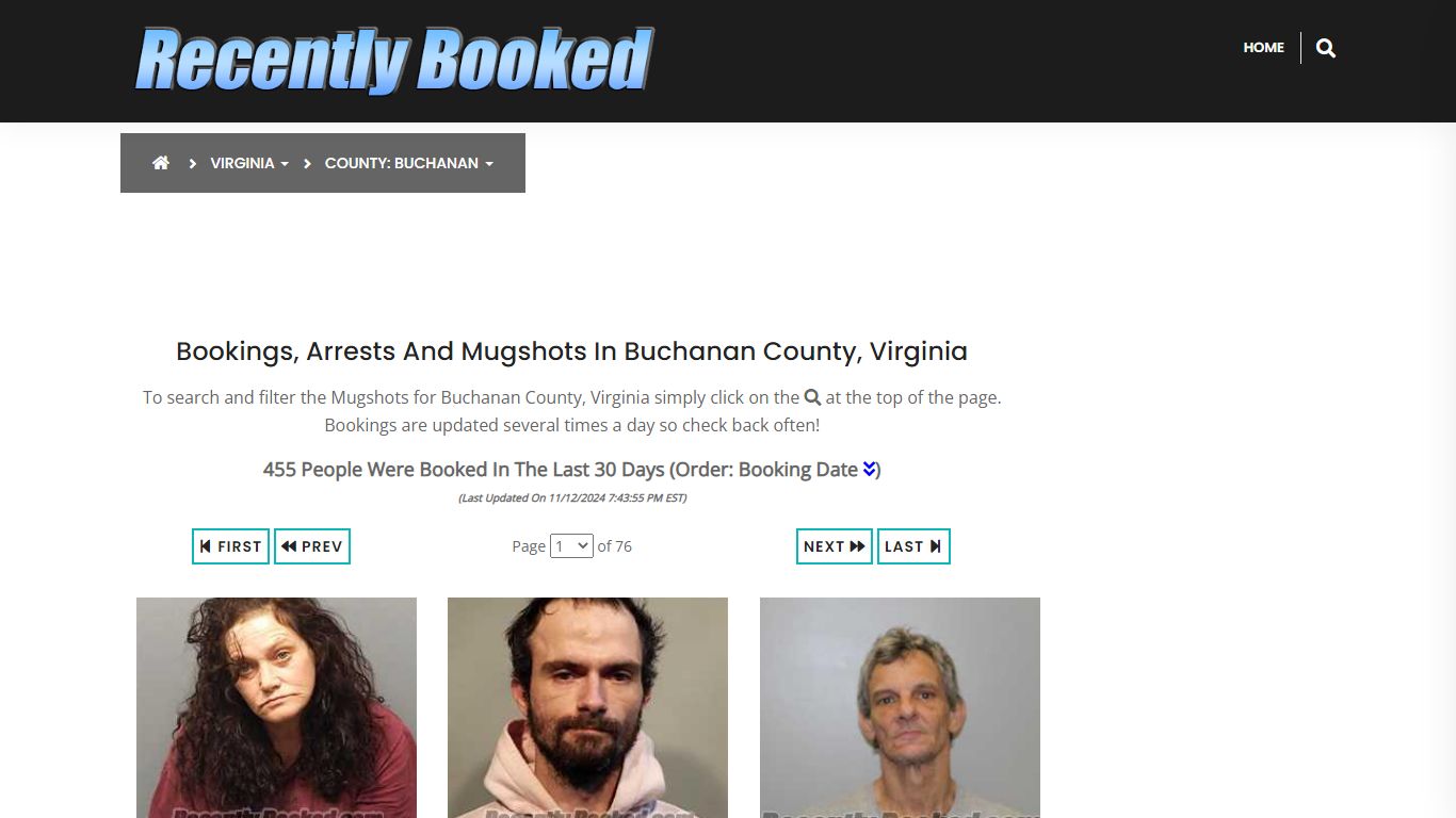 Bookings, Arrests and Mugshots in Buchanan County, Virginia