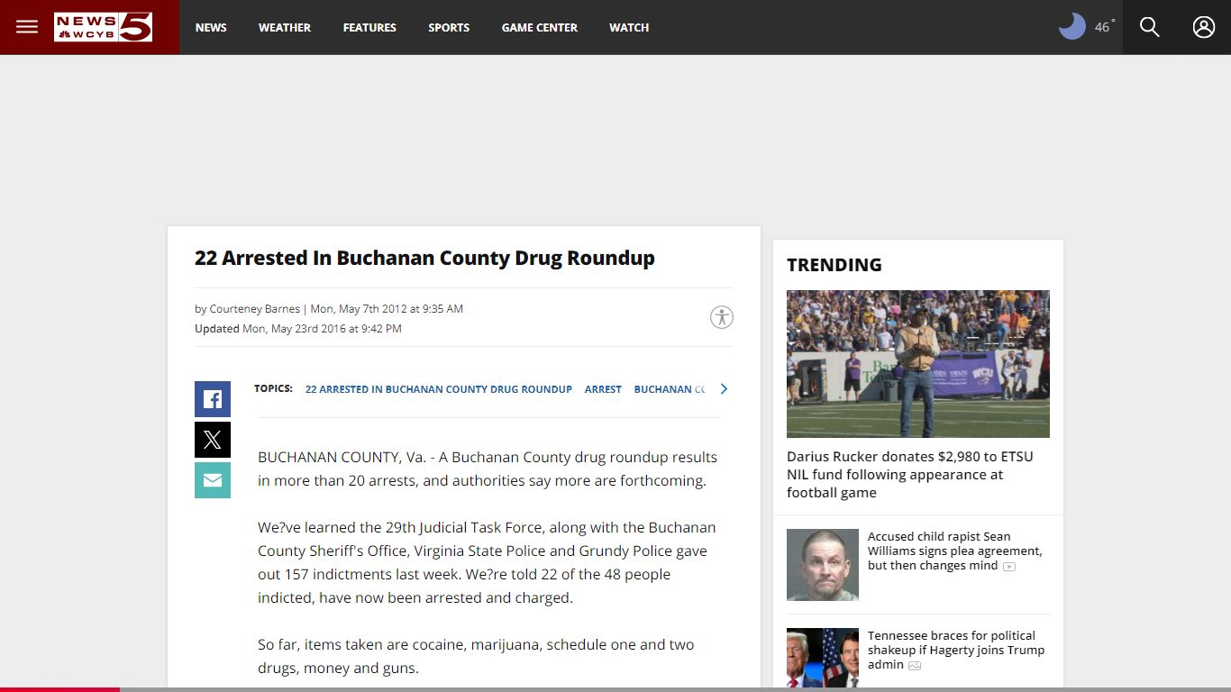 22 Arrested In Buchanan County Drug Roundup - WCYB